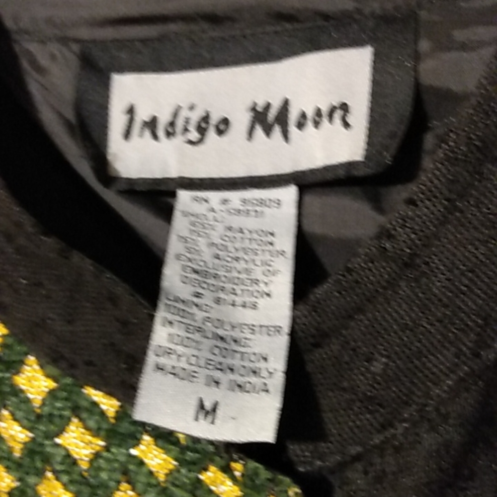 Indigo Moon Vintage Medium Size Patchwork Artsy N… - image 7